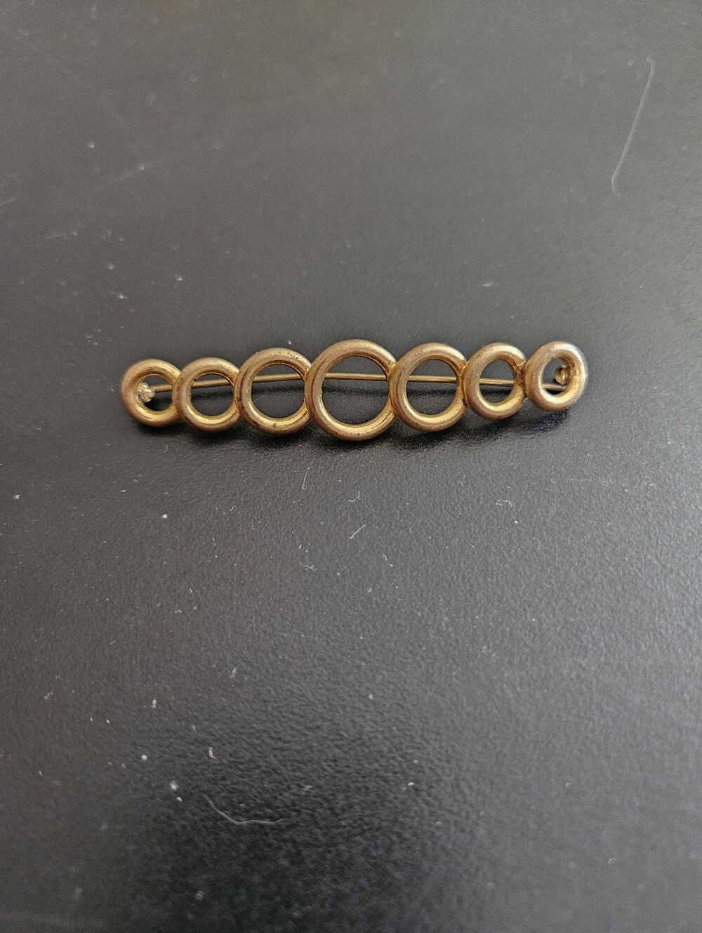 Gold-Tone Circular Link Brooch - Women Accessories